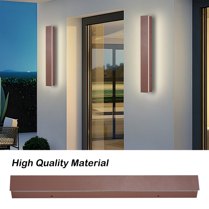 Brilagi - LED vonkajšie nástenné svietidlo LINEAR LED/12W/230V 3000K IP65 50 cm hnedé CRI 90