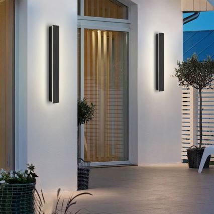 Brilagi - LED vonkajšie nástenné svietidlo LINEAR LED/12W/230V 3000K IP65 50 cm čierne