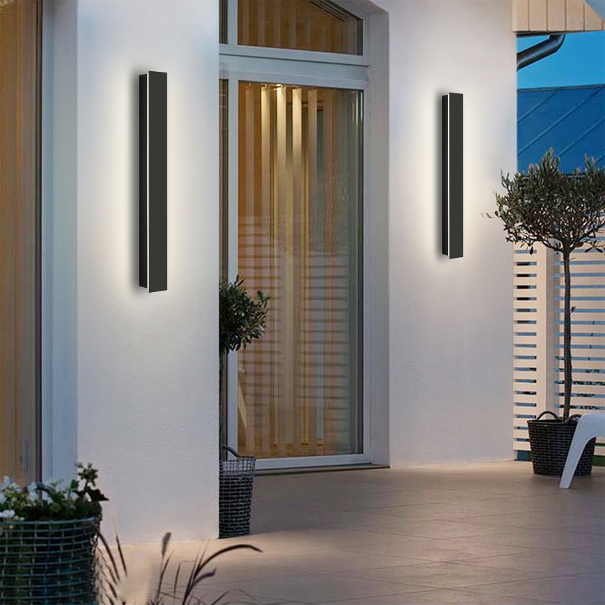 Brilagi - LED vonkajšie nástenné svietidlo LINEAR LED/12W/230V 3000K IP65 50 cm čierne