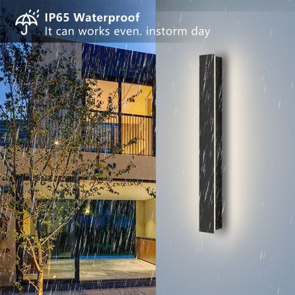 Brilagi - LED vonkajšie nástenné svietidlo LINEAR LED/12W/230V 3000K IP65 50 cm čierne CRI 90