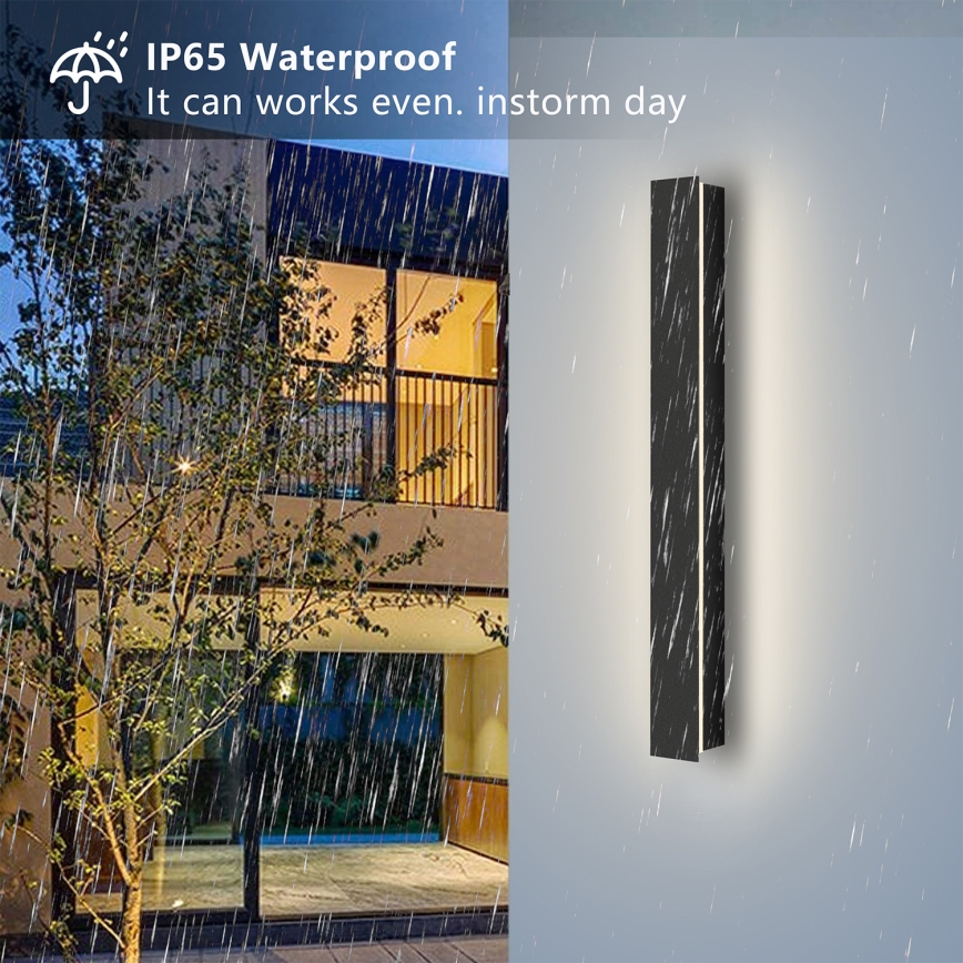 Brilagi - LED vonkajšie nástenné svietidlo LINEAR LED/12W/230V 3000K IP65 50 cm čierne CRI 90