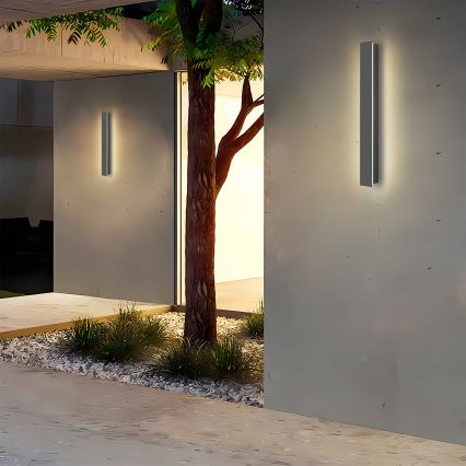Brilagi - LED vonkajšie nástenné svietidlo LINEAR LED/12W/230V 4000K IP65 50 cm antracit