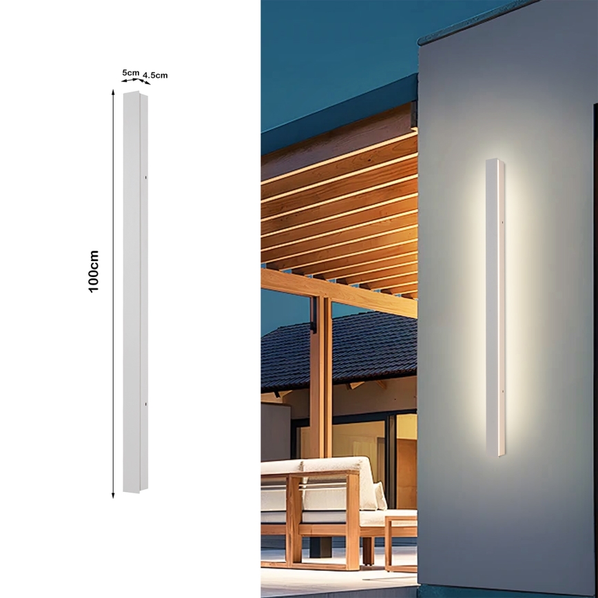 Brilagi - LED Vonkajšie nástenné svietidlo LINEAR LED/22W/230V 3000K IP65 100 cm biela CRI 90