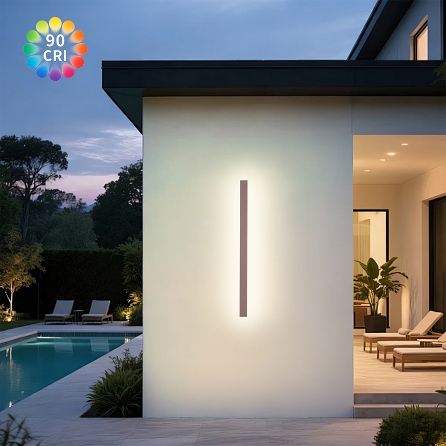 Brilagi - LED vonkajšie nástenné svietidlo LINEAR LED/22W/230V 3000K IP65 100 cm hnedé CRI 90