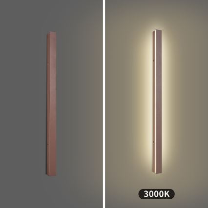 Brilagi - LED vonkajšie nástenné svietidlo LINEAR LED/22W/230V 3000K IP65 100 cm hnedé CRI 90