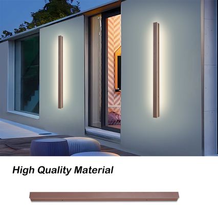 Brilagi - LED vonkajšie nástenné svietidlo LINEAR LED/22W/230V 3000K IP65 100 cm hnedé CRI 90