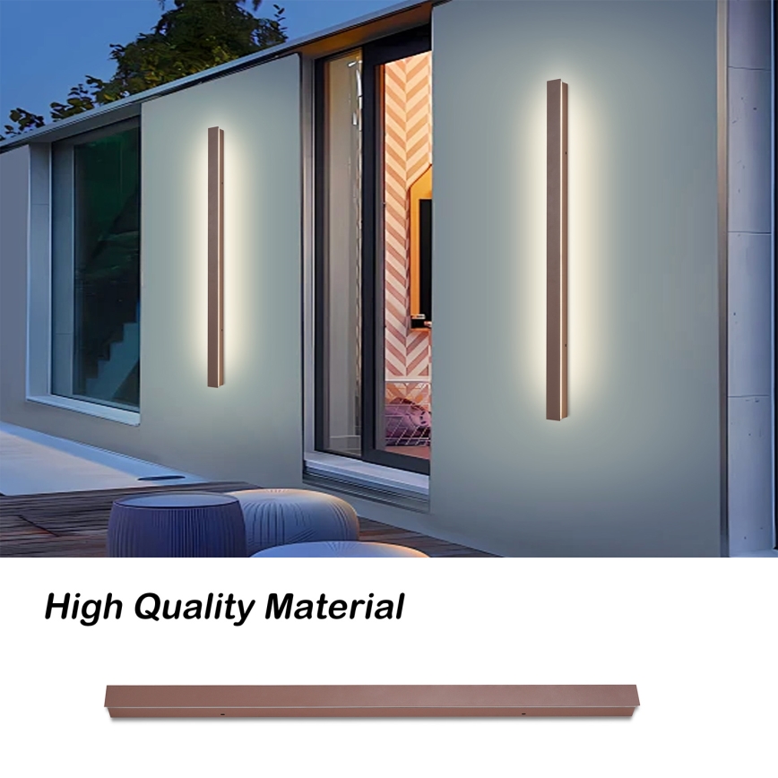 Brilagi - LED vonkajšie nástenné svietidlo LINEAR LED/22W/230V 3000K IP65 100 cm hnedé CRI 90