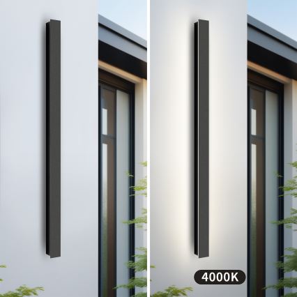 Brilagi - LED vonkajšie nástenné svietidlo LINEAR LED/22W/230V 4000K IP65 100 cm čierna CRI 90