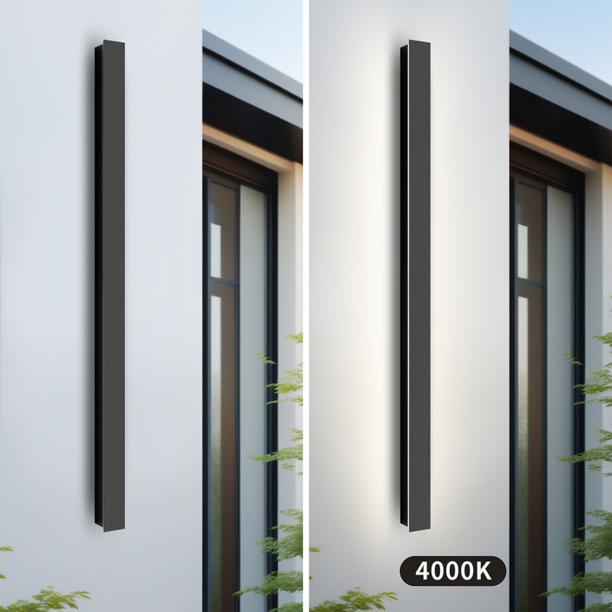 Brilagi - LED vonkajšie nástenné svietidlo LINEAR LED/22W/230V 4000K IP65 100 cm čierna CRI 90