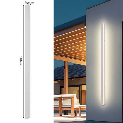 Brilagi - LINEAR LED vonkajšie nástenné svietidlo 32 W, 230 V, 3000 K, IP65, 140 cm, biele, CRI 90
