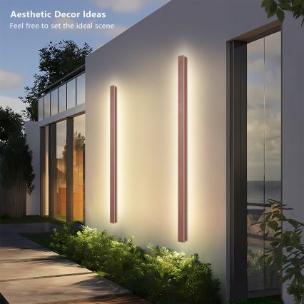 Brilagi - LED zunanja stenska svetilka LINEAR LED/32W/230V 3000K IP65 140 cm rjava CRI 90