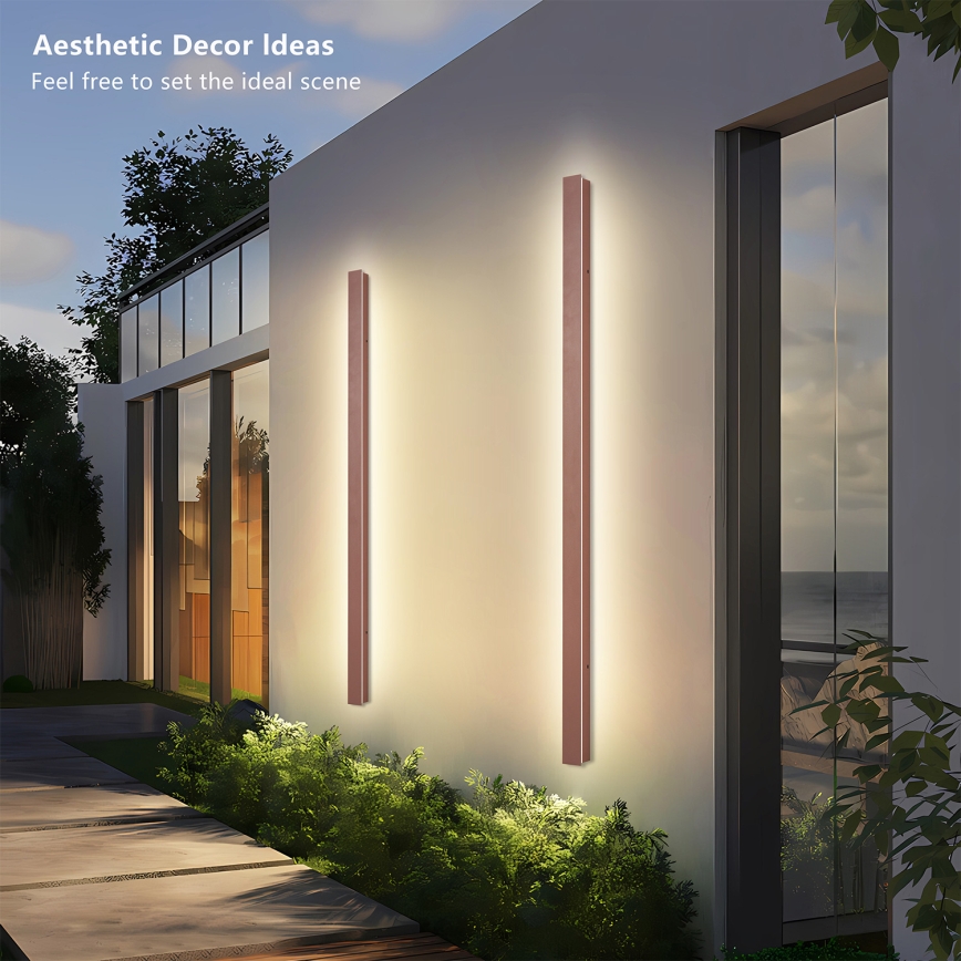 Brilagi - LED zunanja stenska svetilka LINEAR LED/32W/230V 3000K IP65 140 cm rjava CRI 90