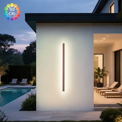 Brilagi - LED zunanja stenska svetilka LINEAR LED/32W/230V 3000K IP65 140 cm rjava CRI 90