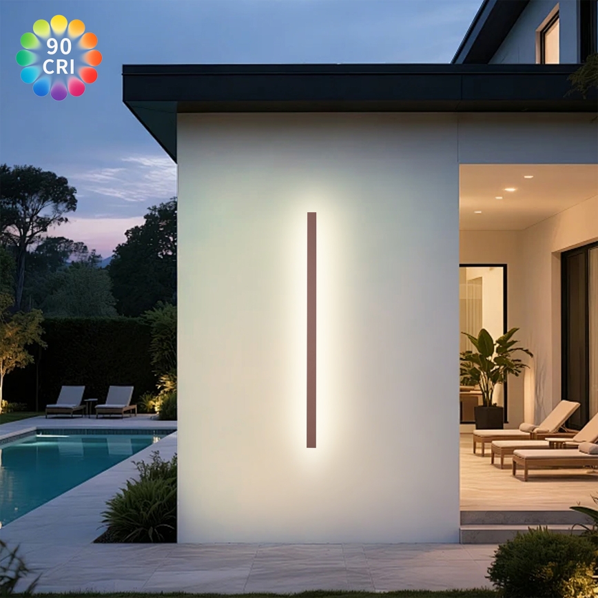 Brilagi - LED zunanja stenska svetilka LINEAR LED/32W/230V 3000K IP65 140 cm rjava CRI 90