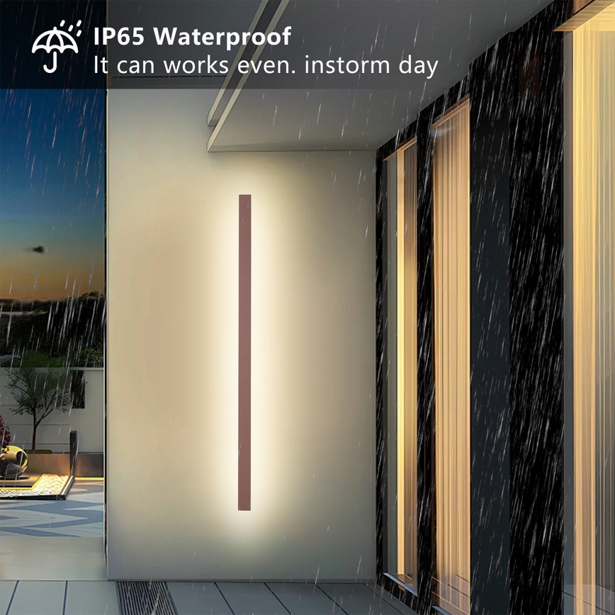 Brilagi - LED zunanja stenska svetilka LINEAR LED/32W/230V 3000K IP65 140 cm rjava CRI 90