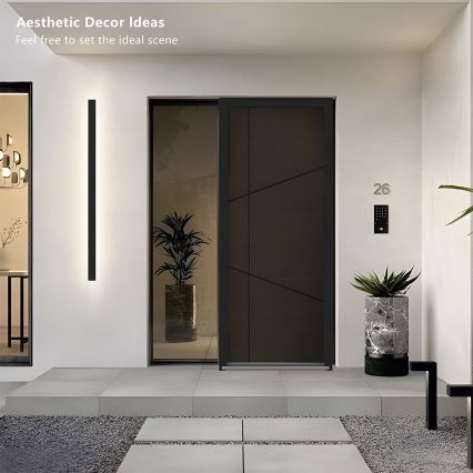 Brilagi - LINEAR vonkajšie nástenné LED svietidlo 32W, 230V, 3000K, IP65, 140 cm, čierne, CRI 90