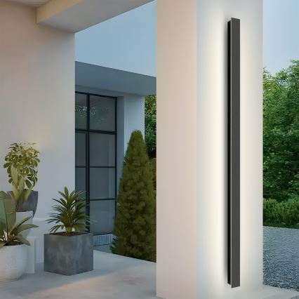 Brilagi - LINEAR vonkajšie nástenné LED svietidlo 32W, 230V, 3000K, IP65, 140 cm, čierne, CRI 90