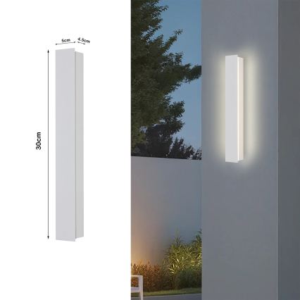 Brilagi - LED vonkajšie nástenné svietidlo LINEAR LED/8W/230V 3000K IP65 30 cm biela CRI 90