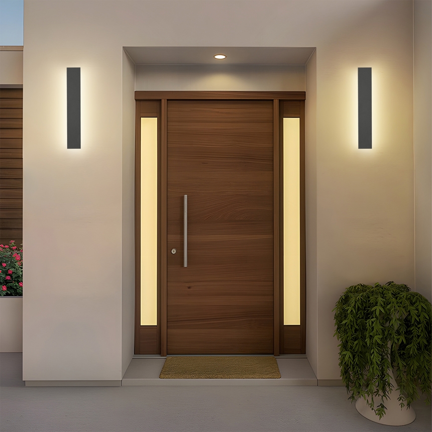 Brilagi - LED vonkajšie nástenné svietidlo LINEAR LED/8W/230V 3000K IP65 30 cm antracit