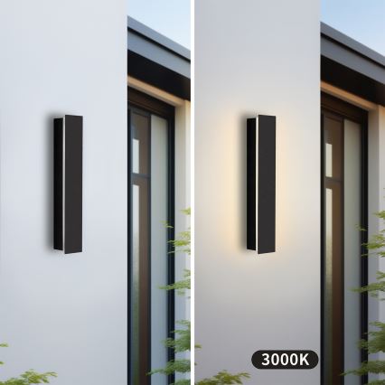 Brilagi - LED Vonkajšie nástenné svietidlo LINEAR LED/8W/230V 3000K IP65 30 cm čierna