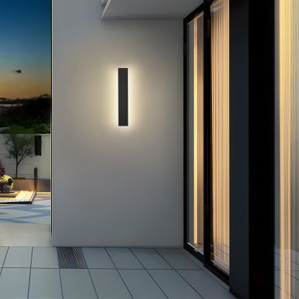 Brilagi - LED vonkajšie nástenné svietidlo LINEAR LED/8W/230V 4000K IP65 30 cm čierna