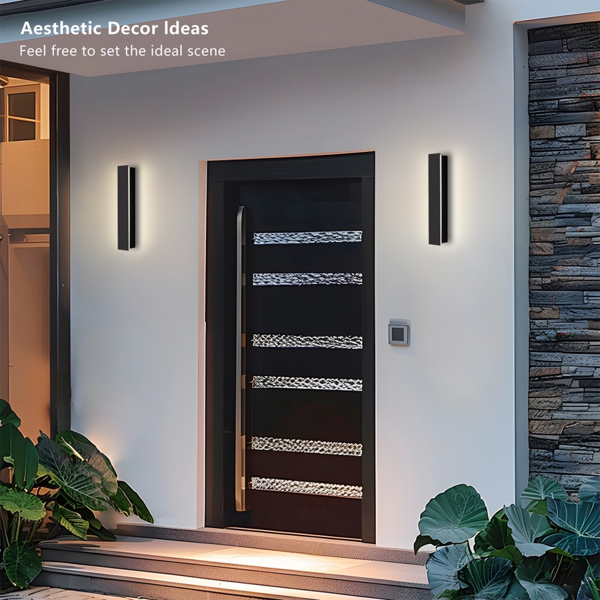 Brilagi - LED vonkajšie nástenné svietidlo LINEAR LED/8W/230V 4000K IP65 30 cm čierna
