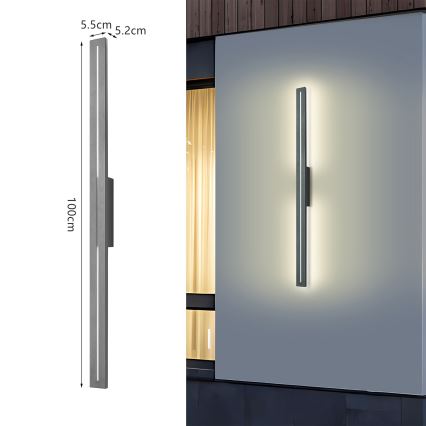 Brilagi - vonkajšie LED nástenné svietidlo LINEO LED/24W/230V 3000K IP65 100 cm antracit