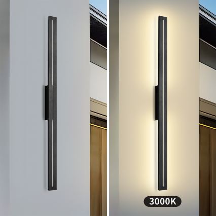 Brilagi - LED vonkajšie nástenné svietidlo LINEO LED/24W/230V 3000K IP65 100 cm čierna