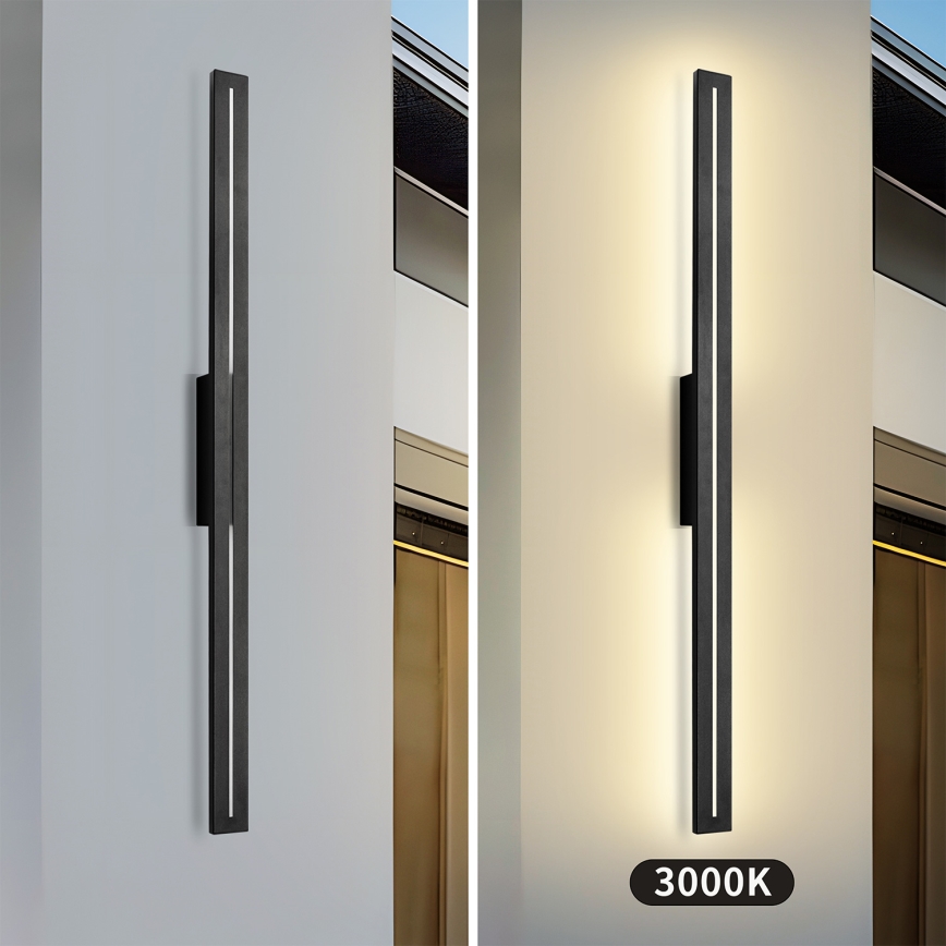Brilagi - LED vonkajšie nástenné svietidlo LINEO LED/24W/230V 3000K IP65 100 cm čierna