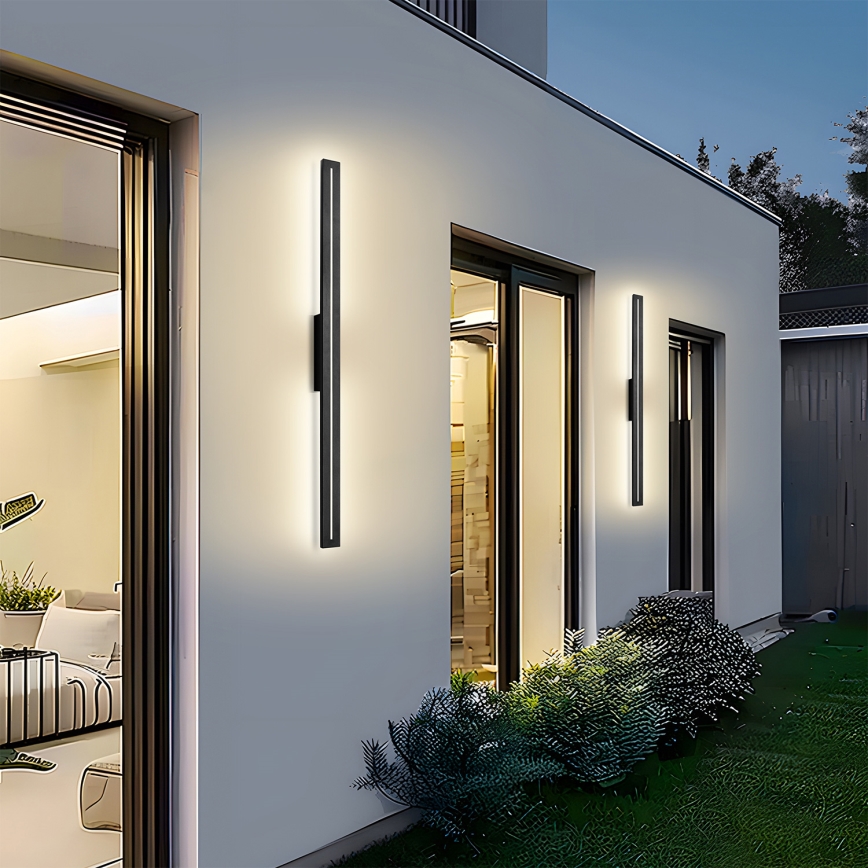 Brilagi - LED vonkajšie nástenné svietidlo LINEO LED/24W/230V 3000K IP65 100 cm čierna
