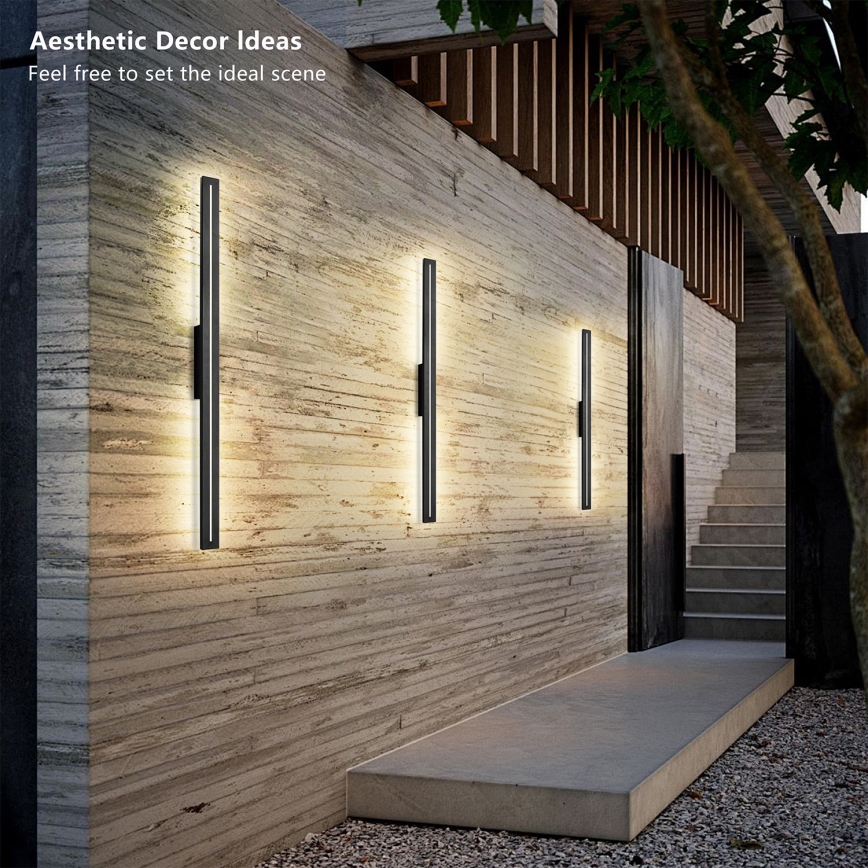 Brilagi - LED vonkajšie nástenné svietidlo LINEO LED/24W/230V 3000K IP65 100 cm čierna