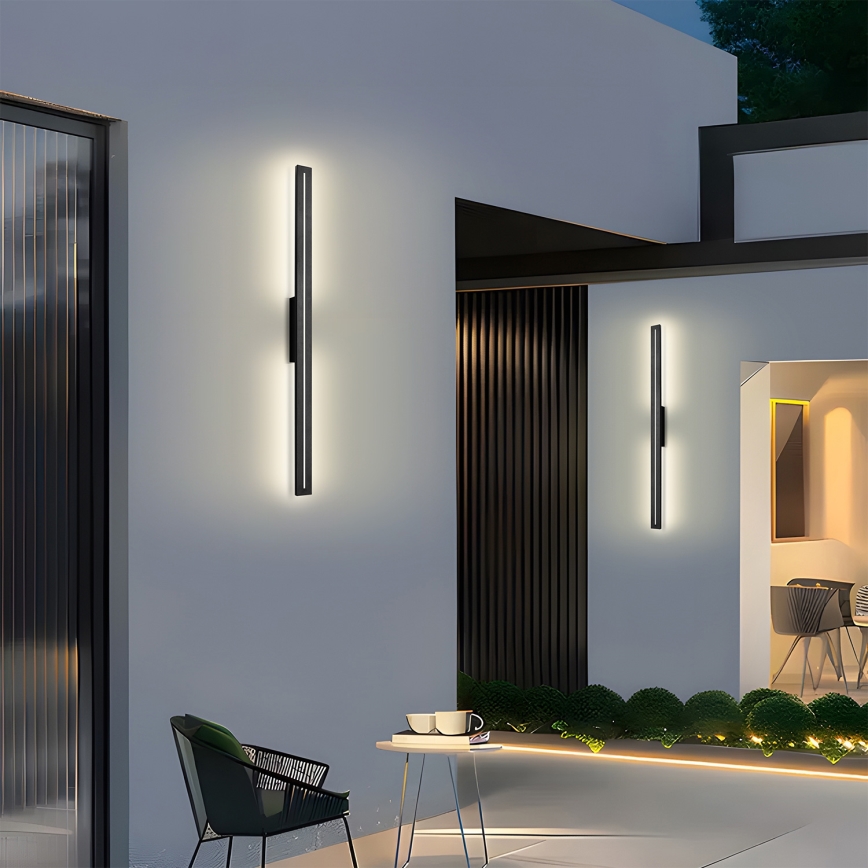 Brilagi - LED vonkajšie nástenné svietidlo LINEO LED/24W/230V 3000K IP65 100 cm čierna
