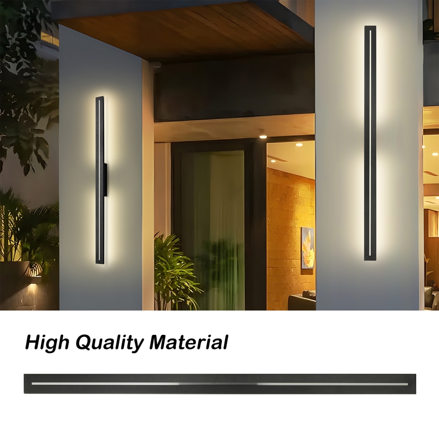 Brilagi - LED vonkajšie nástenné svietidlo LINEO LED/24W/230V 3000K IP65 100 cm čierna
