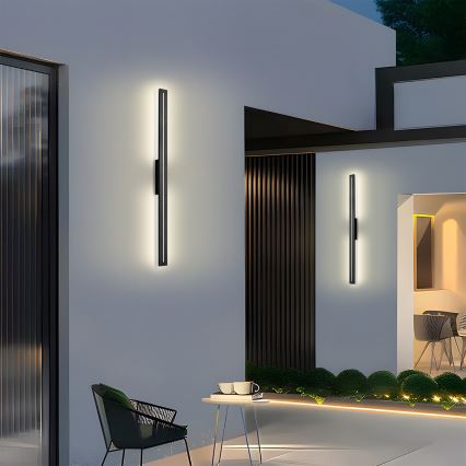 Brilagi - LED Vonkajšie nástenné svietidlo LINEO LED/24W/230V 3000K IP65 100 cm čierna CRI 90