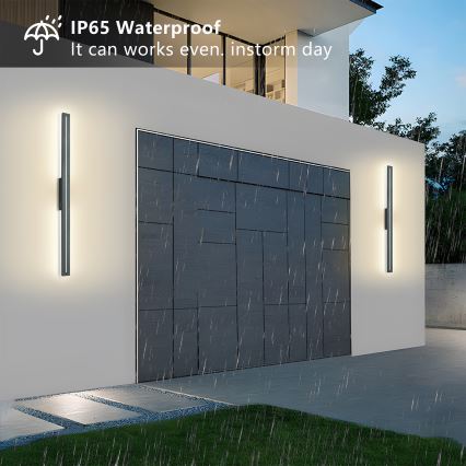 Brilagi - LED vonkajšie nástenné svietidlo LINEO LED/24W/230V 4000K IP65 100 cm antracit