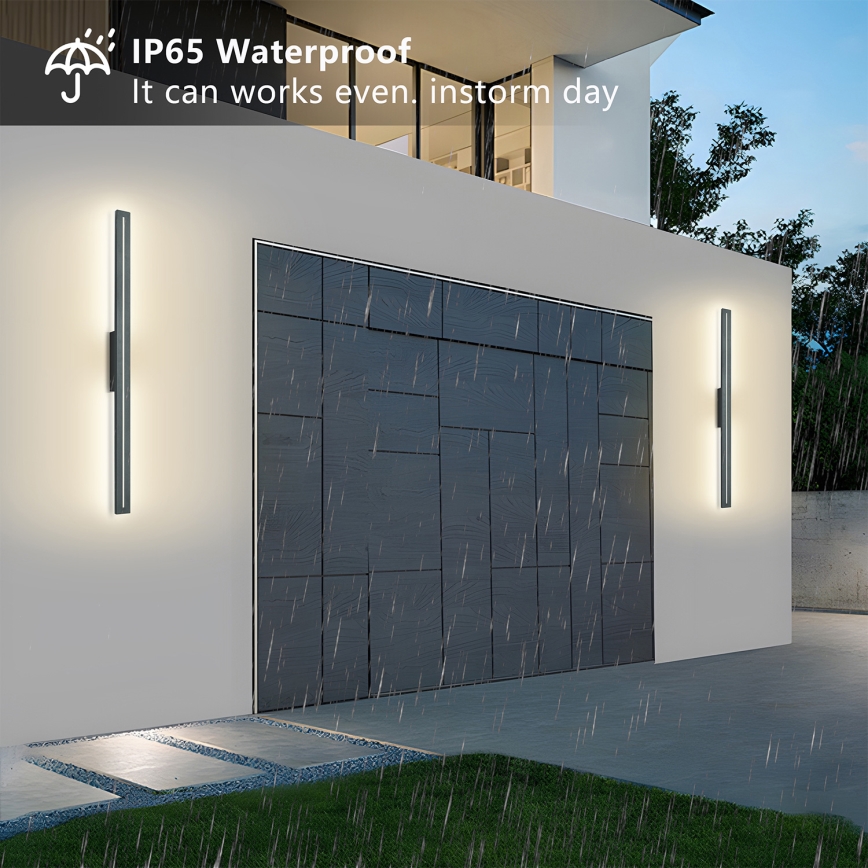 Brilagi - LED vonkajšie nástenné svietidlo LINEO LED/24W/230V 4000K IP65 100 cm antracit
