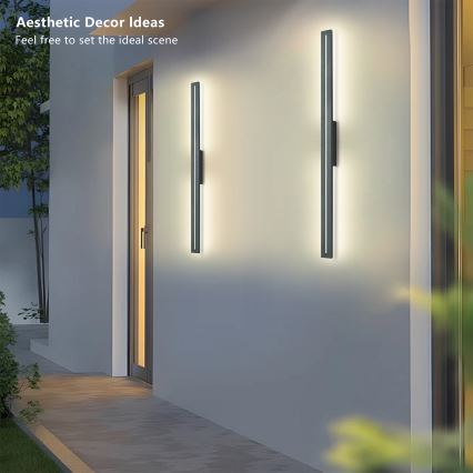 Brilagi - LED vonkajšie nástenné svietidlo LINEO LED/24W/230V 4000K IP65 100 cm antracit