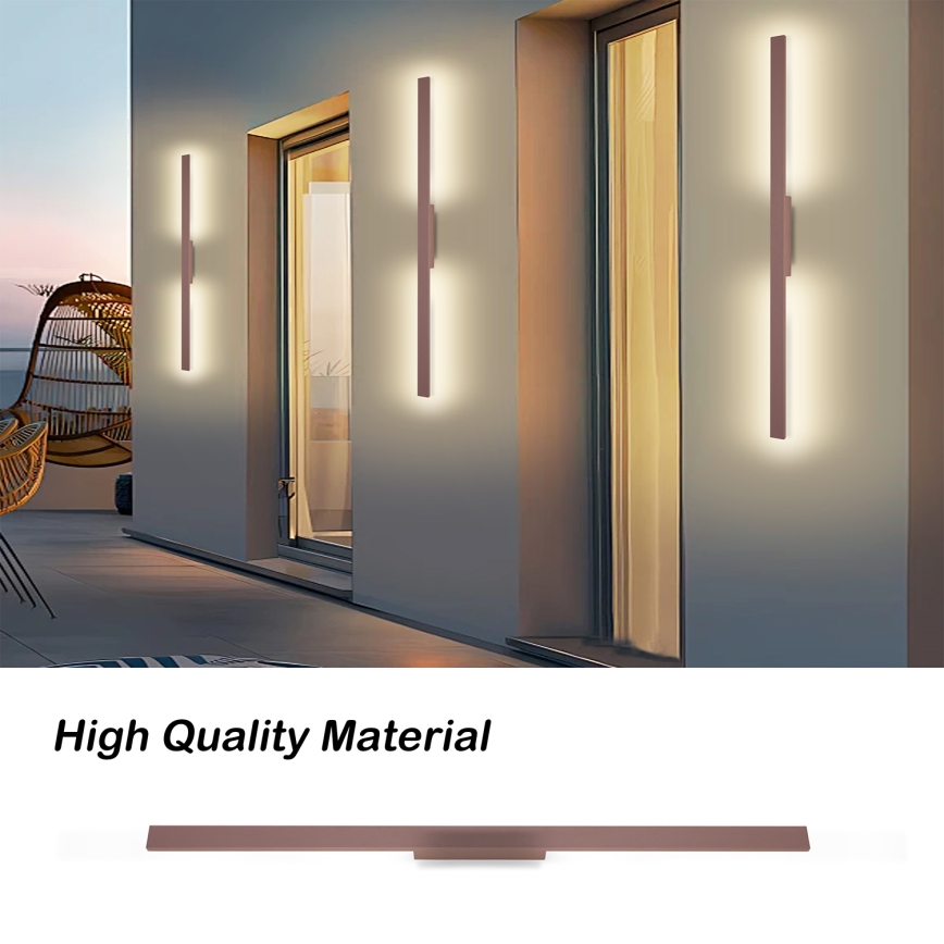 Brilagi - LED vonkajšie nástenné svietidlo LUNA LED/24W/230V 3000K IP65 100 cm hnedé CRI 90