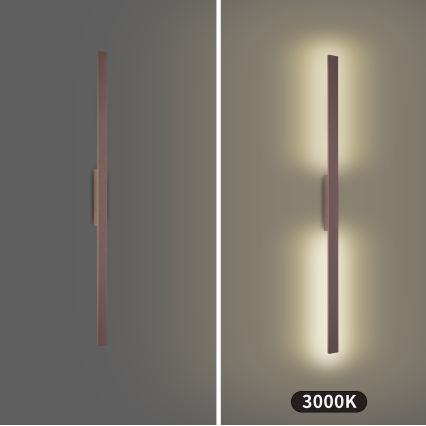 Brilagi - LED vonkajšie nástenné svietidlo LUNA LED/24W/230V 3000K IP65 100 cm hnedé CRI 90