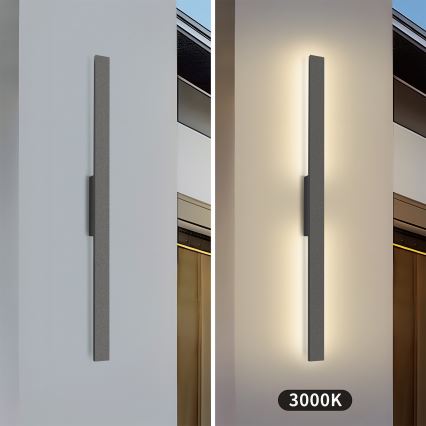 Brilagi - LED Vonkajšie nástenné svietidlo LUNA LED/24W/230V 3000K IP65 100 cm antracit