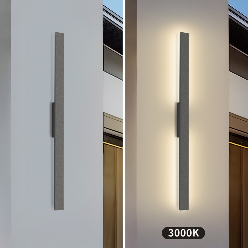 Brilagi - LED Vonkajšie nástenné svietidlo LUNA LED/24W/230V 3000K IP65 100 cm antracit