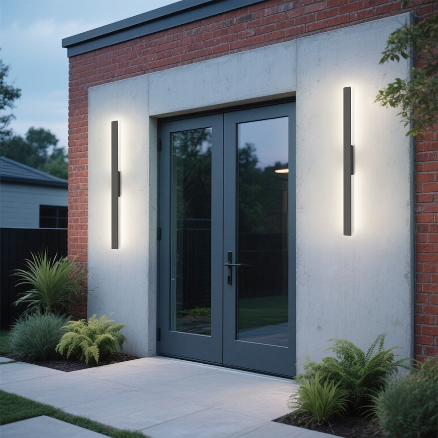 Brilagi - LED Vonkajšie nástenné svietidlo LUNA LED/24W/230V 3000K IP65 100 cm antracit