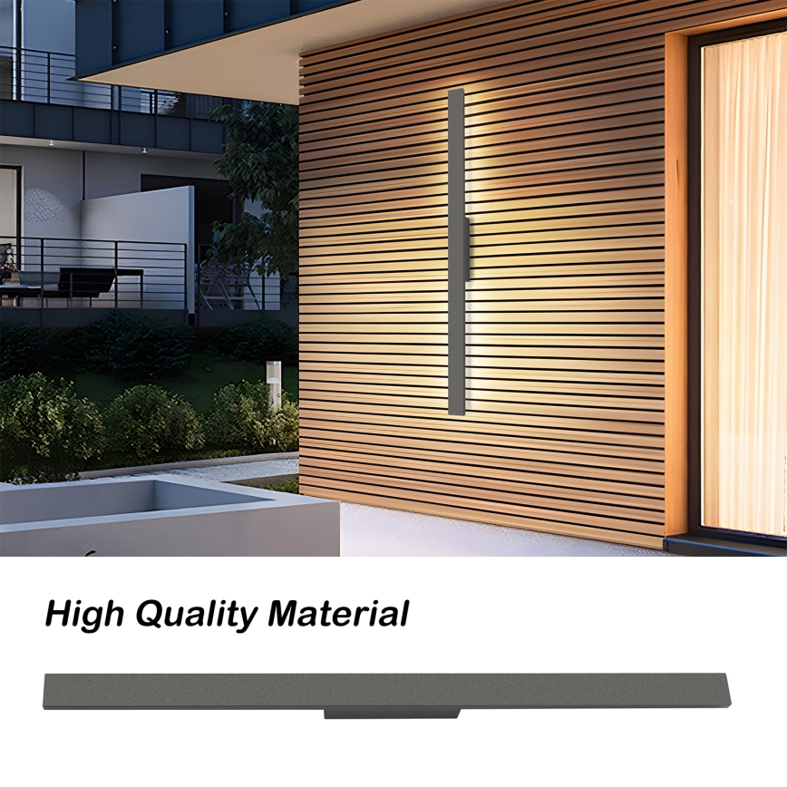 Brilagi - LED Vonkajšie nástenné svietidlo LUNA LED/24W/230V 3000K IP65 100 cm antracit