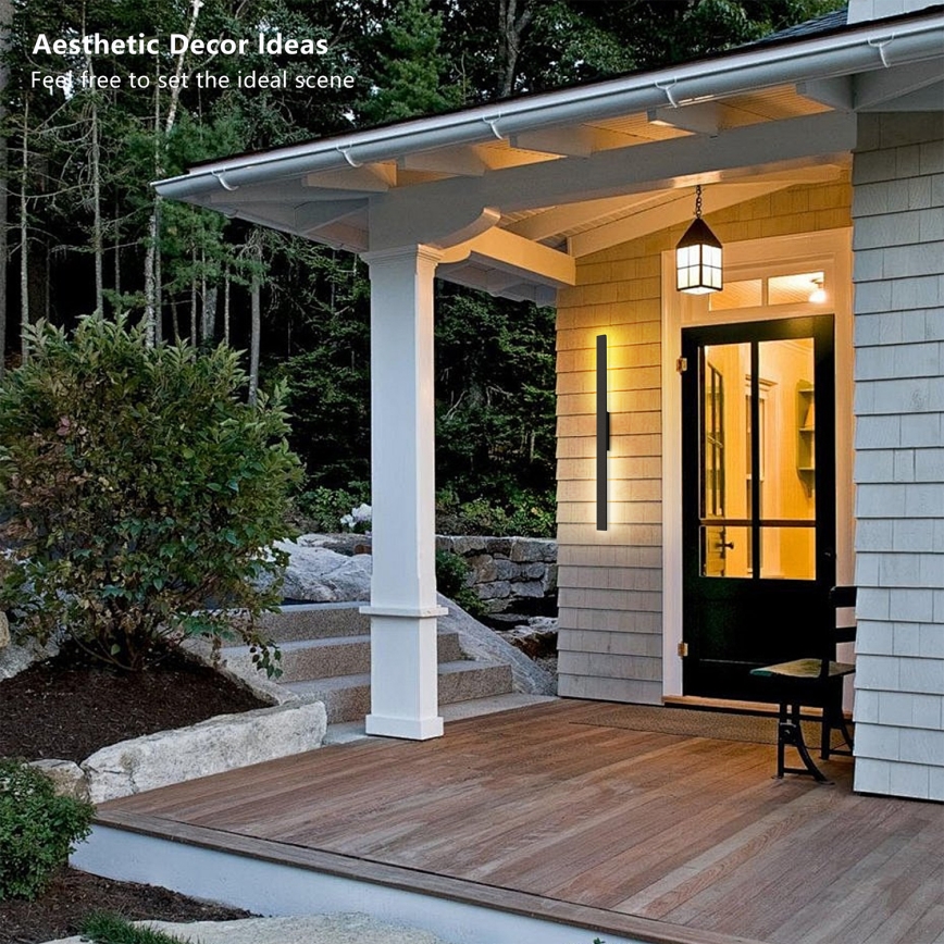 Brilagi - LED vonkajšie nástenné svietidlo LUNA LED/24W/230V 3000K IP65 100 cm čierne CRI 90