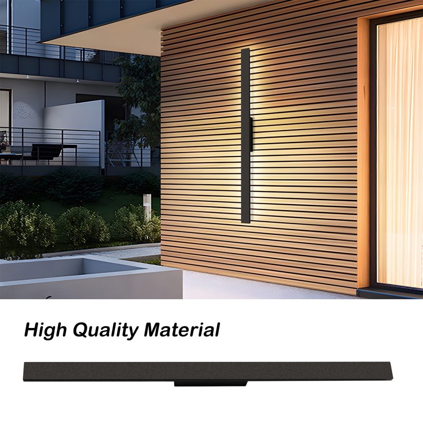 Brilagi - LED vonkajšie nástenné svietidlo LUNA LED/24W/230V 3000K IP65 100 cm čierne CRI 90