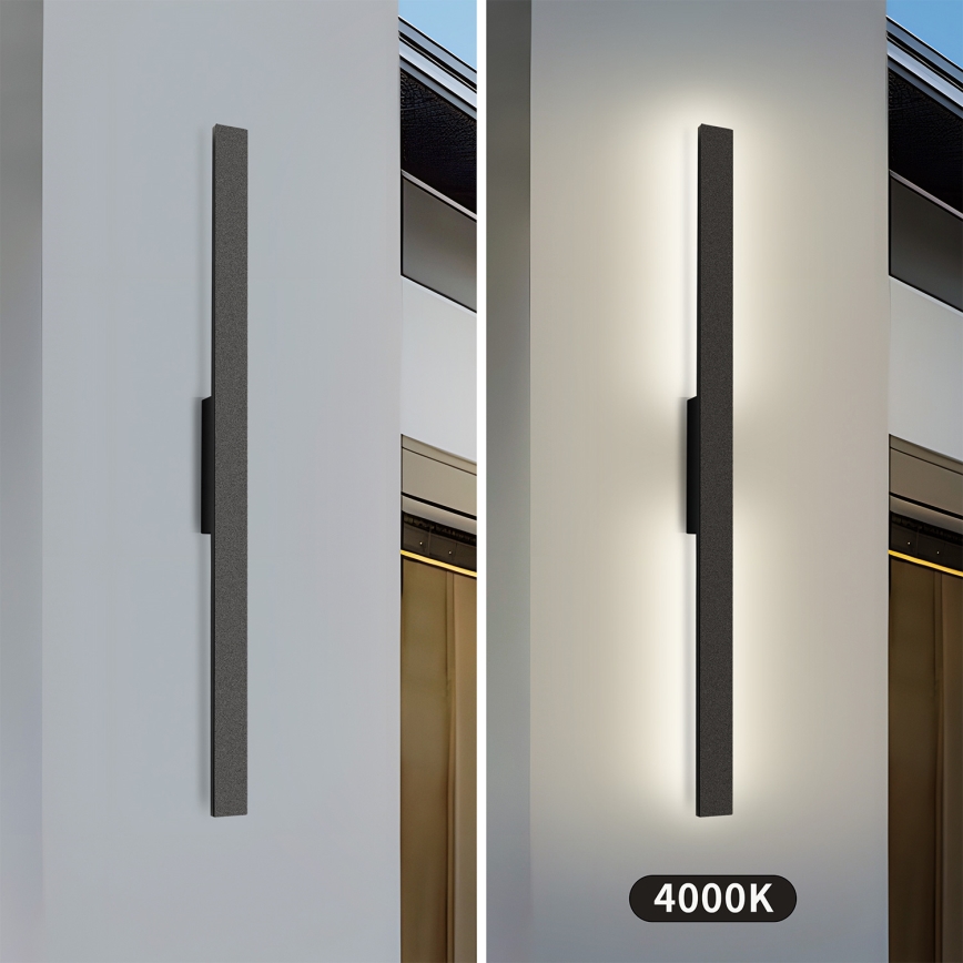 Brilagi - LED vonkajšie nástenné svietidlo LUNA LED/24W/230V 4000K IP65 100 cm čierne