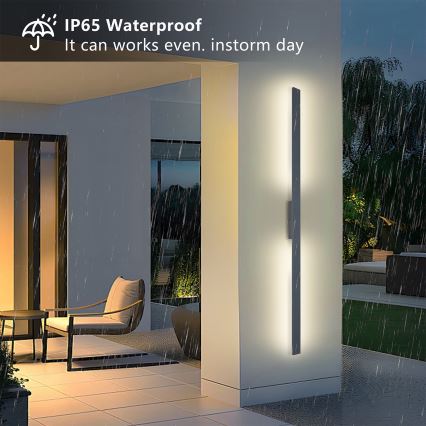 Brilagi - LED vonkajšie nástenné svietidlo LUNA LED/30W/230V 3000K IP65 150 cm antracit CRI 90