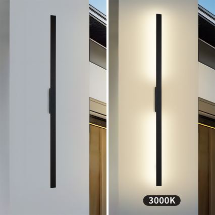 Brilagi - LED vonkajšie nástenné svietidlo LUNA LED/30W/230V 3000K IP65 150 cm čierne CRI 90