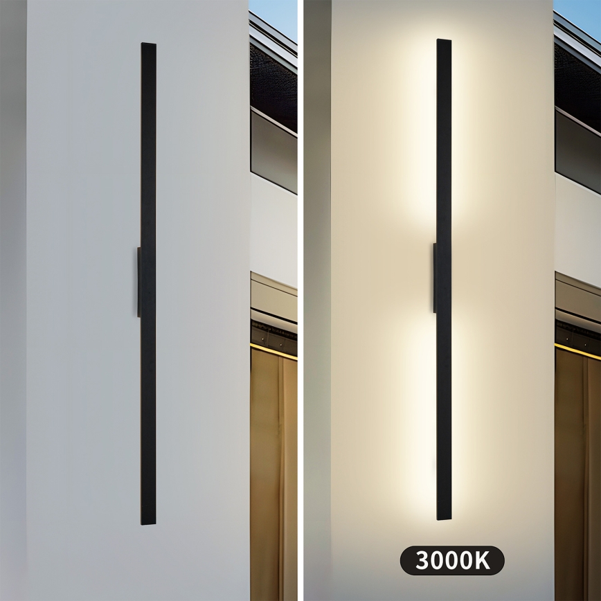 Brilagi - LED vonkajšie nástenné svietidlo LUNA LED/30W/230V 3000K IP65 150 cm čierne CRI 90