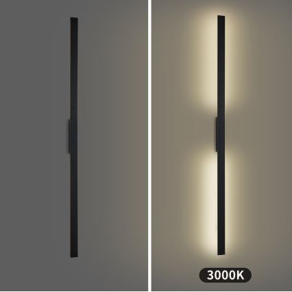 Brilagi - LED vonkajšie nástenné svietidlo LUNA LED/30W/230V 3000K IP65 150 cm čierne CRI 90